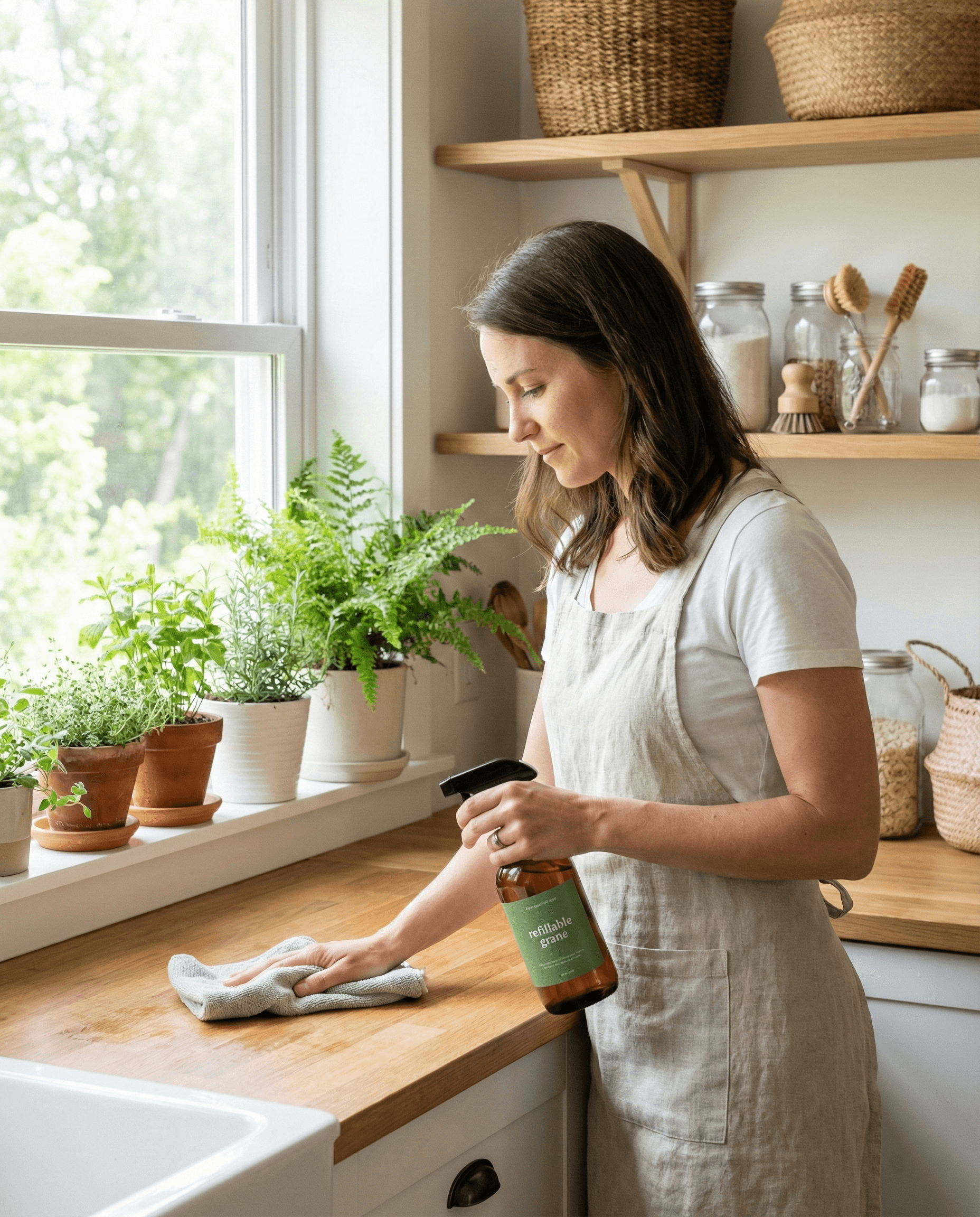 Eco-friendly cleaning products used by South London cleaners