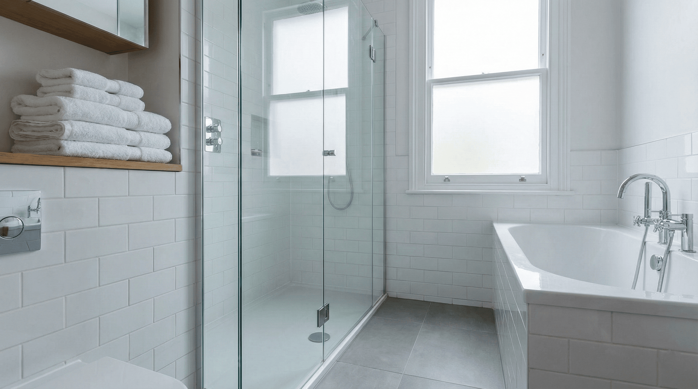 Deep cleaning a bathroom in a West London home